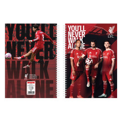 Füzet spirál A4, 70lapos, kockás 10 db/csomag Liverpool