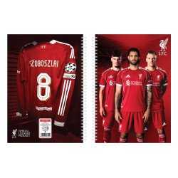 Füzet spirál A4, 70lapos, kockás 10 db/csomag Liverpool Iskolai füzet Nebulo