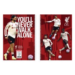 Füzet spirál A4, 70lapos, kockás 10 db/csomag Liverpool Iskolai füzet Nebulo