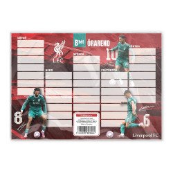 Órarend egylapo, Liverpool, 25 db/csomag, Nebulo Órarend Nebulo