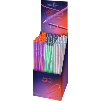 Grafitceruza B háromszögletű GRIP 2001 FLOW EDITION Faber-Castell 144 db/display