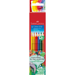 Színes ceruza készlet háromszögletű GRIP Faber-Castell 6klf. szín Színesceruza Faber - Castell
