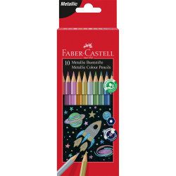 Színes ceruza készlet hatszögletű metál Faber-Castell 10klf. szín Színesceruza Faber - Castell