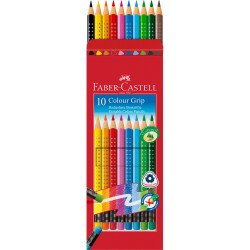 Színes ceruza készlet háromszögletű GRIP Faber-Castell 10klf. szín Színesceruza Faber - Castell
