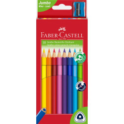 Színes ceruza készlet háromszögletű Jumbo Faber-Castell 10klf. szín Színesceruza Faber - Castell
