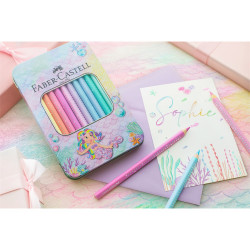 Színes ceruza készlet háromszögletű SPARKLE Faber-Castell 10klf. szín Színesceruza Faber - Castell