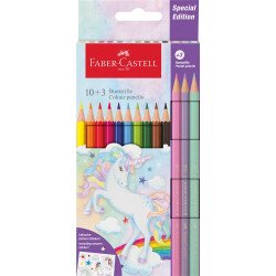Színes ceruza készlet hatszögletű DINOSZAURUSZ + matrica Faber-Castell 10+3klf. szín Színesceruza Faber - Castell