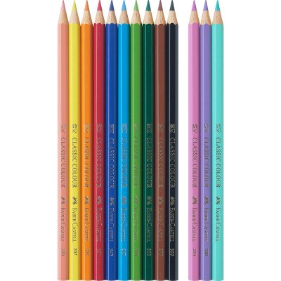 Színes ceruza készlet hatszögletű UNIKORNIS + matrica Faber-Castell 10+3klf. szín