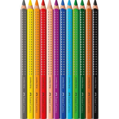 Színes ceruza készlet háromszögletű GRIP Jumbo Faber-Castell  12klf. szín