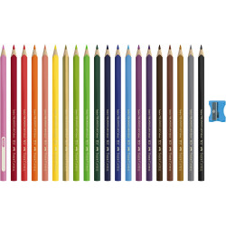 Színes ceruza készlet háromszögletű + hegyező Jumbo Junior Faber-Castell 20klf. szín Színesceruza Faber - Castell