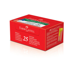 Hegyező 1 lyukú műanyag, tartályos 125LV Faber-Castell átlátszó test vegyes színben Hegyező Faber - Castell