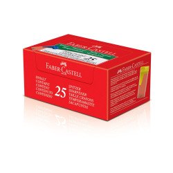 Hegyező 1 lyukú műanyag, tartályos 125LV Faber-Castell átlátszó test vegyes színben Hegyező Faber - Castell