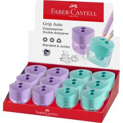 Hegyező dupla tartályos GRIP Jumbo vegyes pasztell Faber-Castell lila,zöld Hegyező Faber - Castell