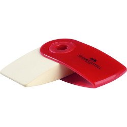 Radír műanyag tartóban mini SLEEVE Faber-Castell piros,kék Radír Faber - Castell