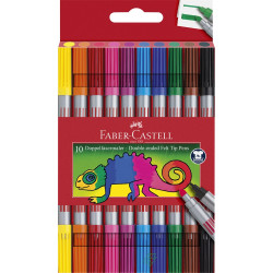 Rostirón, filctoll készlet, kétvégű Faber-Castell 10 klf. szín Filctoll Faber - Castell