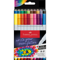 Rostirón, filctoll készlet, vastag GRIP Boldpen Faber-Castell 20 klf. szín Filctoll Faber - Castell