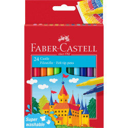 Rostirón, filctoll készlet, kastélyos Faber-Castell 24 klf. szín Filctoll Faber - Castell