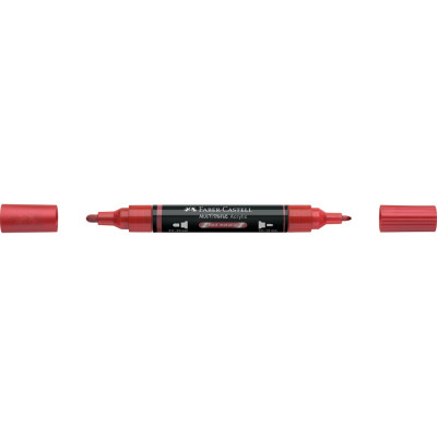 Akril marker kétvégű MULTIMARK 296 Faber-Castell metál piros