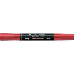 Akril marker kétvégű MULTIMARK 296 Faber-Castell metál piros Dekormarker Faber - Castell