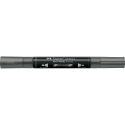 Akril marker kétvégű MULTIMARK 297 Faber-Castell metál acélszürke Dekormarker Faber - Castell