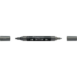 Akril marker kétvégű MULTIMARK 297 Faber-Castell metál acélszürke Dekormarker Faber - Castell