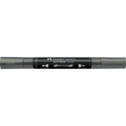 Akril marker kétvégű MULTIMARK 297 Faber-Castell metál acélszürke Dekormarker Faber - Castell