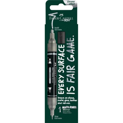 Tükör effekt marker kétvégű MULTIMARK 551 Faber-Castell króm bliszteres
