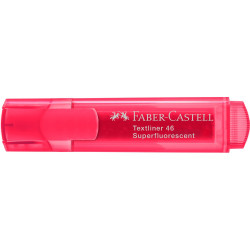 Szövegkiemelő 1-5mm vágott hegyű Faber-Castell 46 fluoreszkáló piros
