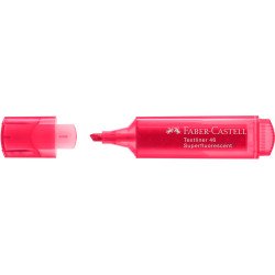 Szövegkiemelő 1-5mm vágott hegyű Faber-Castell 46 fluoreszkáló piros Szövegkiemelő Faber - Castell