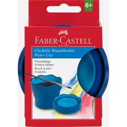 Ecsettál összecsukható mechanizmussal CLIC&GO Faber-Castell kék Iskolai ecset és kelléke Faber - Castell