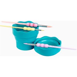 Ecsettál összecsukható mechanizmussal CLIC&GO Faber-Castell türkiz Iskolai ecset és kelléke Faber - Castell