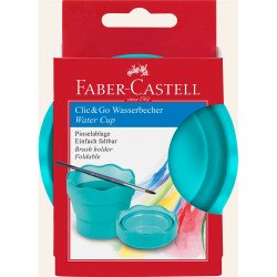 Ecsettál összecsukható mechanizmussal CLIC&GO Faber-Castell türkiz Iskolai ecset és kelléke Faber - Castell