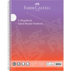 Spirálfüzet A4 80lap kockás színátmenetes borítással Faber-Castell piros-lila Spirálfüzet Faber - Castell