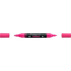 Akril marker kétvégű MULTIMARK 253 Faber-Castell neon rózsaszín Dekormarker Faber - Castell