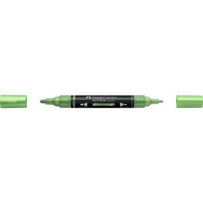 Akril marker kétvégű MULTIMARK 298 Faber-Castell metál zsályazöld