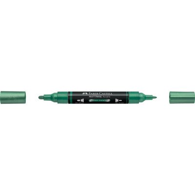 Akril marker kétvégű MULTIMARK 295 Faber-Castell metál zöld