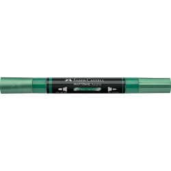 Akril marker kétvégű MULTIMARK 295 Faber-Castell metál zöld Dekormarker Faber - Castell