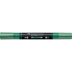 Akril marker kétvégű MULTIMARK 295 Faber-Castell metál zöld Dekormarker Faber - Castell