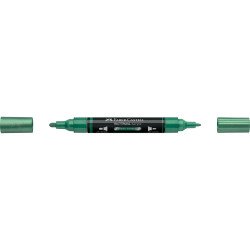 Akril marker kétvégű MULTIMARK 295 Faber-Castell metál zöld Dekormarker Faber - Castell