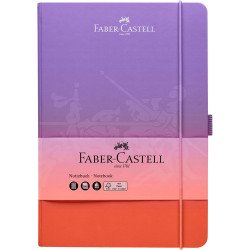 Napló A5 194 lap kockás, gumírozott tolltartóval,színátmenetes Faber-Castell piros-lila Napló Faber - Castell