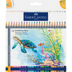Színes ceruza készlet, akvarell hatszögletű GOLDFABER AQUA Víz alatti kincsek Faber-Castell 24klf. szín Színesceruza Faber - Castell