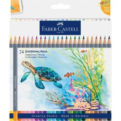 Színes ceruza készlet, akvarell hatszögletű GOLDFABER AQUA Víz alatti kincsek Faber-Castell 24klf. szín Színesceruza Faber - Castell