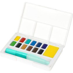 Vízfesték készlet CREATIVE STUDIO keverő palettával+ vízadagolós ecsettel Faber-Castell 12klf.szín Vízfesték Faber - Castell