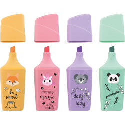 Szövegkiemelő készlet mini pasztell ANIMAL Faber-Castell 4klf.szín Szövegkiemelő Faber - Castell