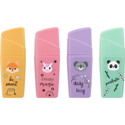 Szövegkiemelő készlet mini pasztell ANIMAL Faber-Castell 4klf.szín Szövegkiemelő Faber - Castell