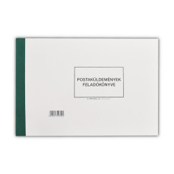 Postaküldemények feladókönyve A4, fekvő 150 lapos C.7976-12/UJ Nyilvántartás Bluering