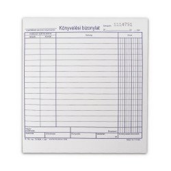 Könyvelési bizonylat 50x2 lapos tömb 203x198 mm B.13-503/V Nyilvántartás Bluering