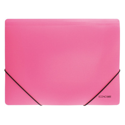 Gumis mappa A4, PP prespánmintás, Economix rózsaszín