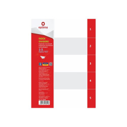 Elválasztólap, A4, PP prespán mintás 110 micron, 5 részes, Optima Elválasztó lap OPTIMA