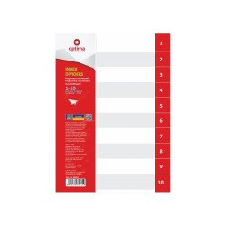 Elválasztólap, A4, PP prespán mintás 110 micron, 10 részes, PP Optima Elválasztó lap OPTIMA